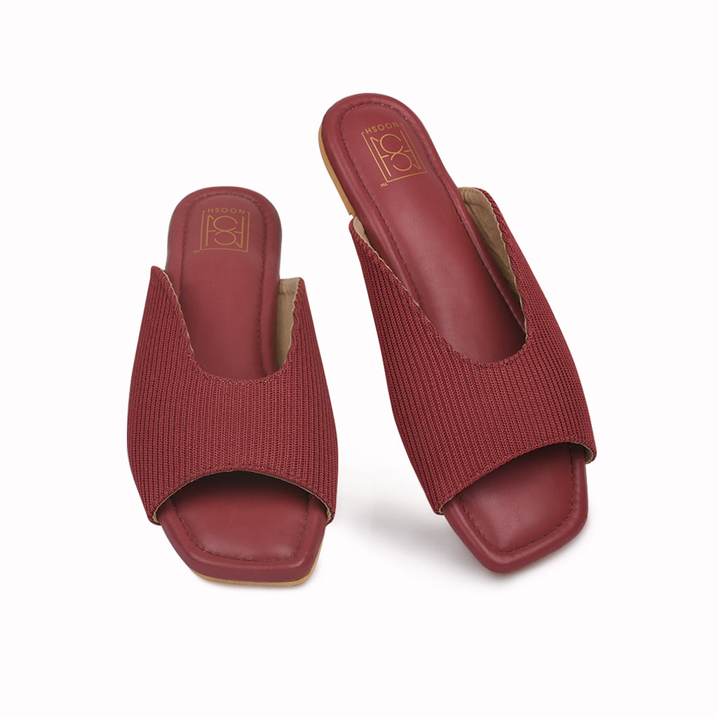 noosh mauve color cords premium vegan textile handcrafted women fashion casual and formal peep toe slippers sandals with soft cushion dual layer kooshcomfort insole and flexible rubber sole footwear. Comfortable, breathable, sustainable and eco-friendly