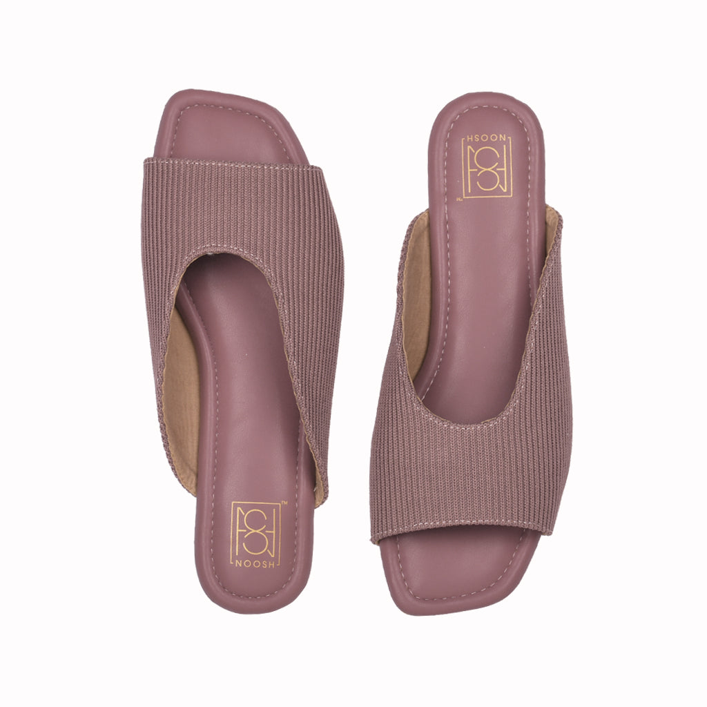 Cords Peep Toe Slippers