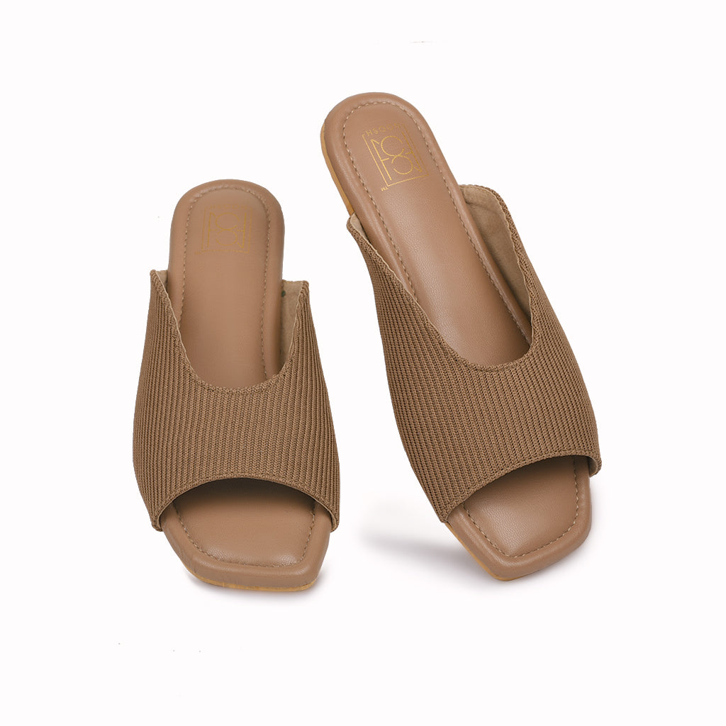 noosh tan color cords premium vegan textile handcrafted women fashion casual and formal peep toe slippers sandals with soft cushion dual layer kooshcomfort insole and flexible rubber sole footwear. Comfortable, breathable, sustainable and eco-friendly