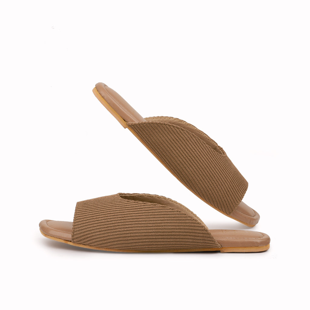 noosh tan color cords premium vegan textile handcrafted women fashion casual and formal peep toe slippers sandals with soft cushion dual layer kooshcomfort insole and flexible rubber sole footwear. Comfortable, breathable, sustainable and eco-friendly