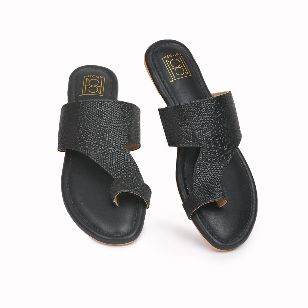 Womens leather store slippers rubber sole