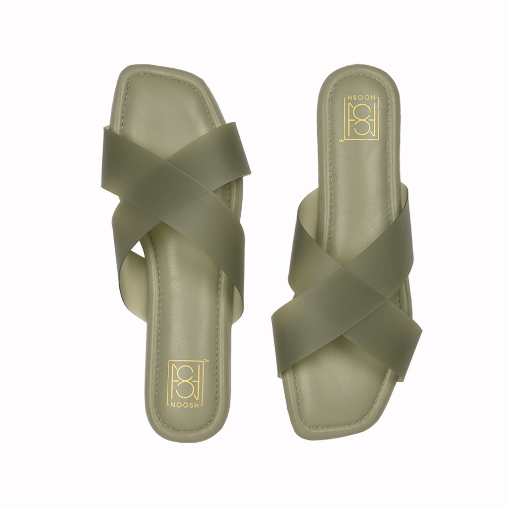 Green cross online slippers