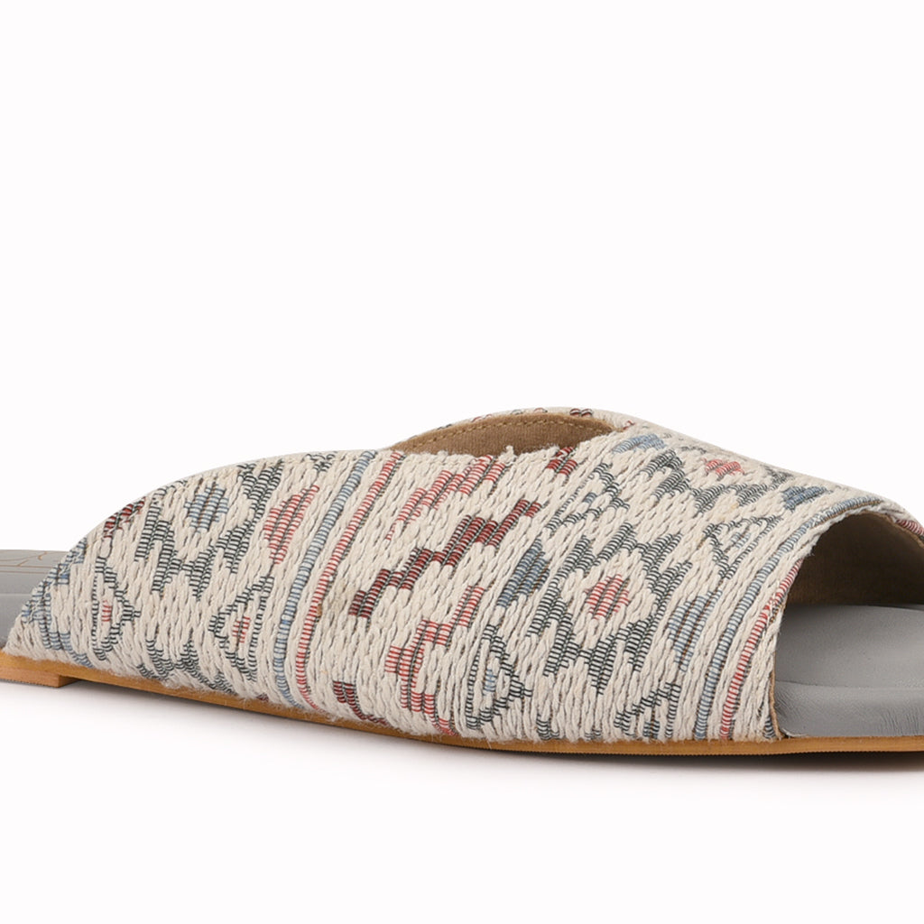 Loom Boho Peep Toe Slippers NOOSH