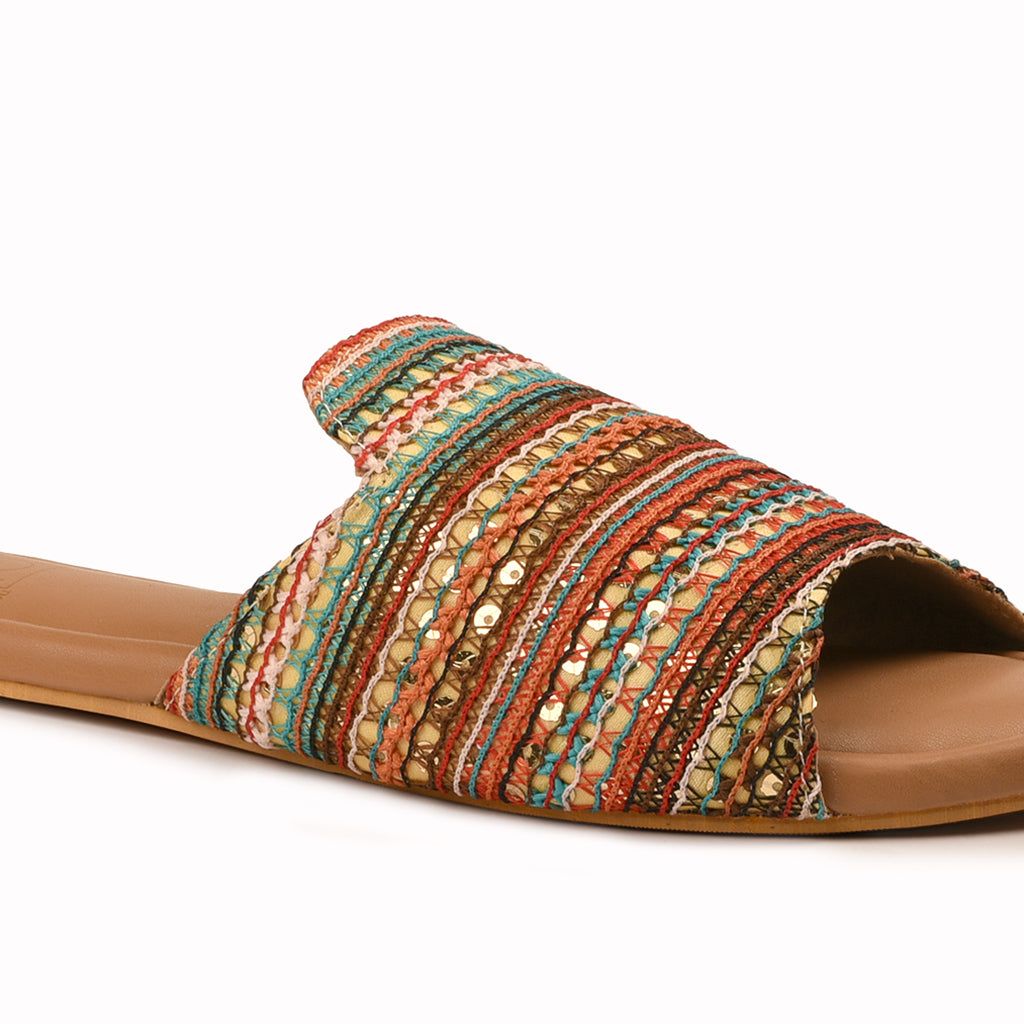 Peep toe slide sandals sales