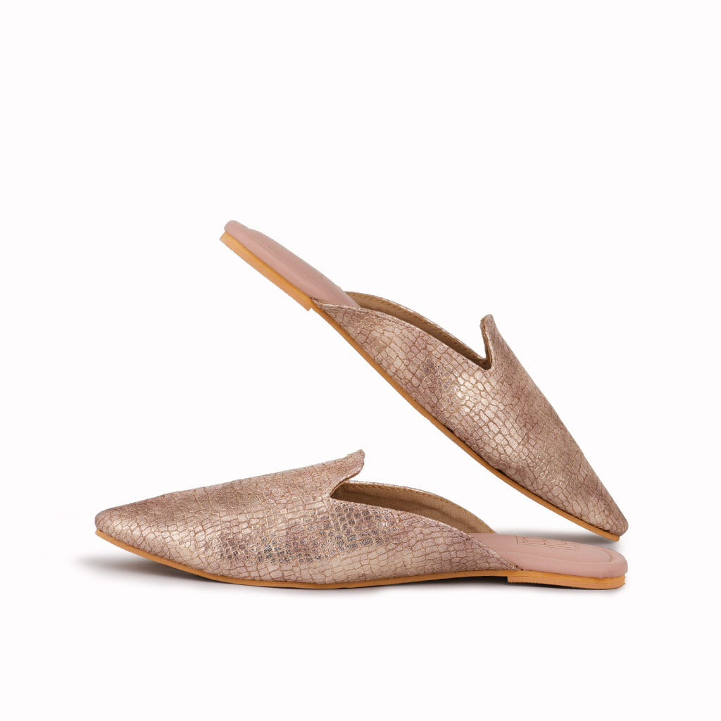 Metallic hotsell gold mules
