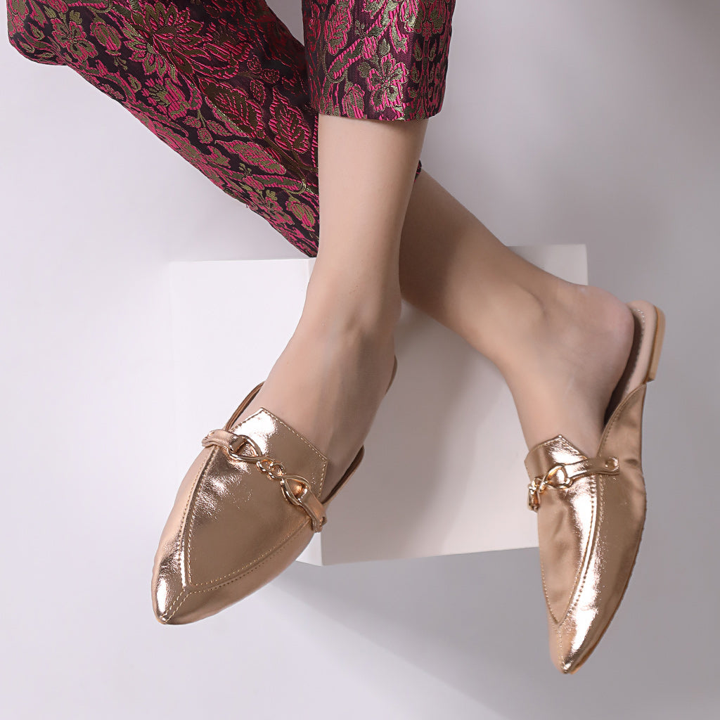 Mules rose gold store